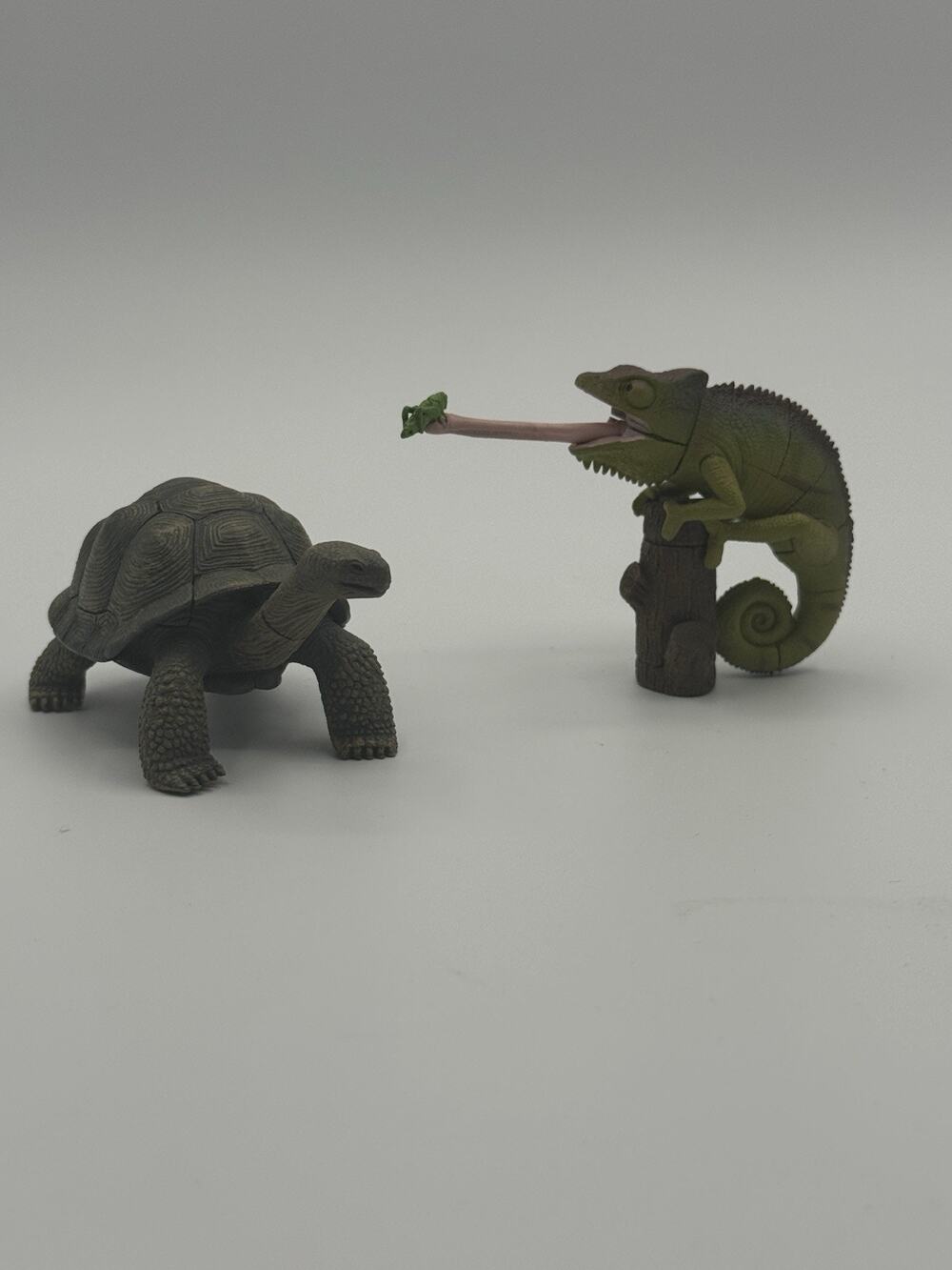 4D Master Chameleon and Tortoise 3D Puzzle Figurine Set HTF Complete
